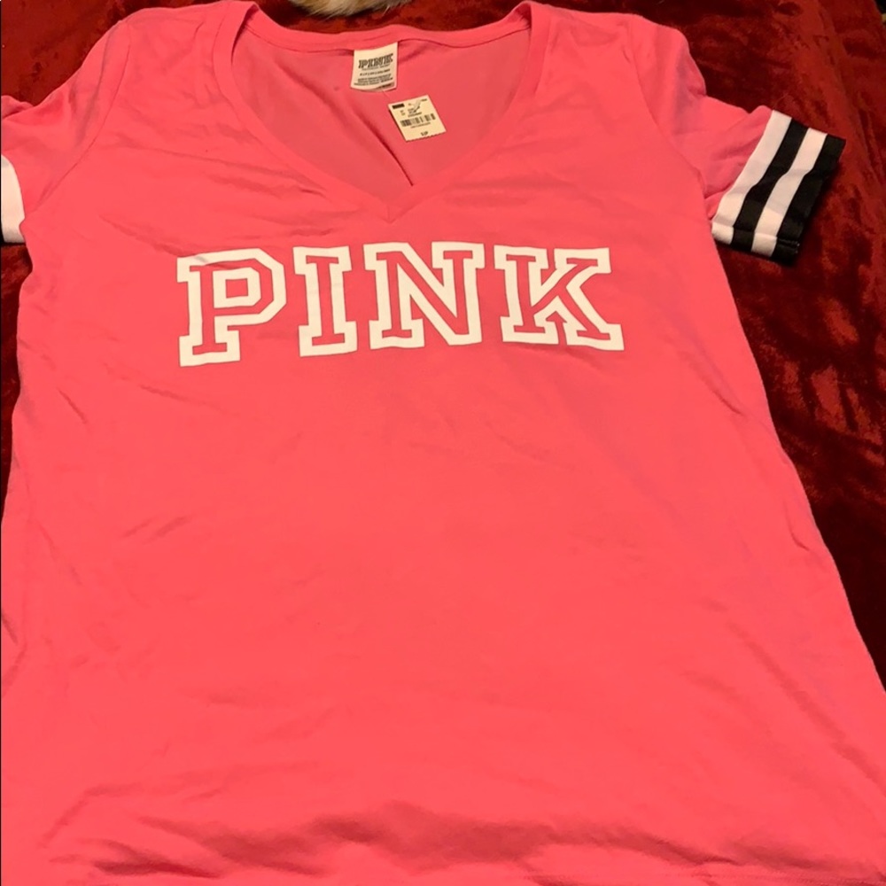 Pink Victoria’s Secret t-shirt